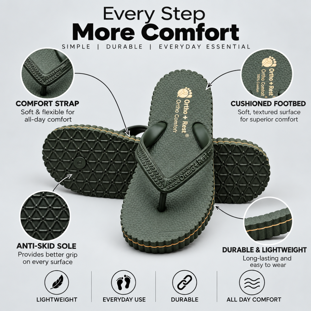 Ortho + Rest Hawaii Chappal Orthopedic Comfort Ortho Care, Unisex