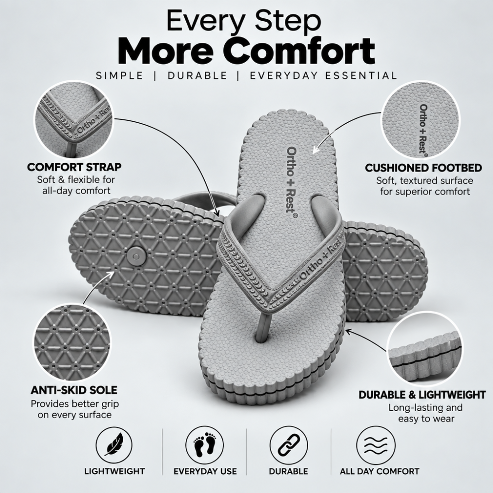 Ortho + Rest Hawaii Chappal Orthopedic Comfort Ortho Care, Unisex