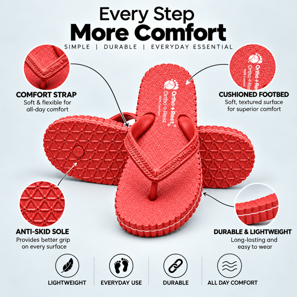 Ortho + Rest Hawaii Chappal Orthopedic Comfort Ortho Care, Unisex