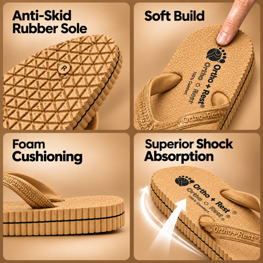 Ortho + Rest Hawaii Chappal Orthopedic Comfort Ortho Care, Unisex