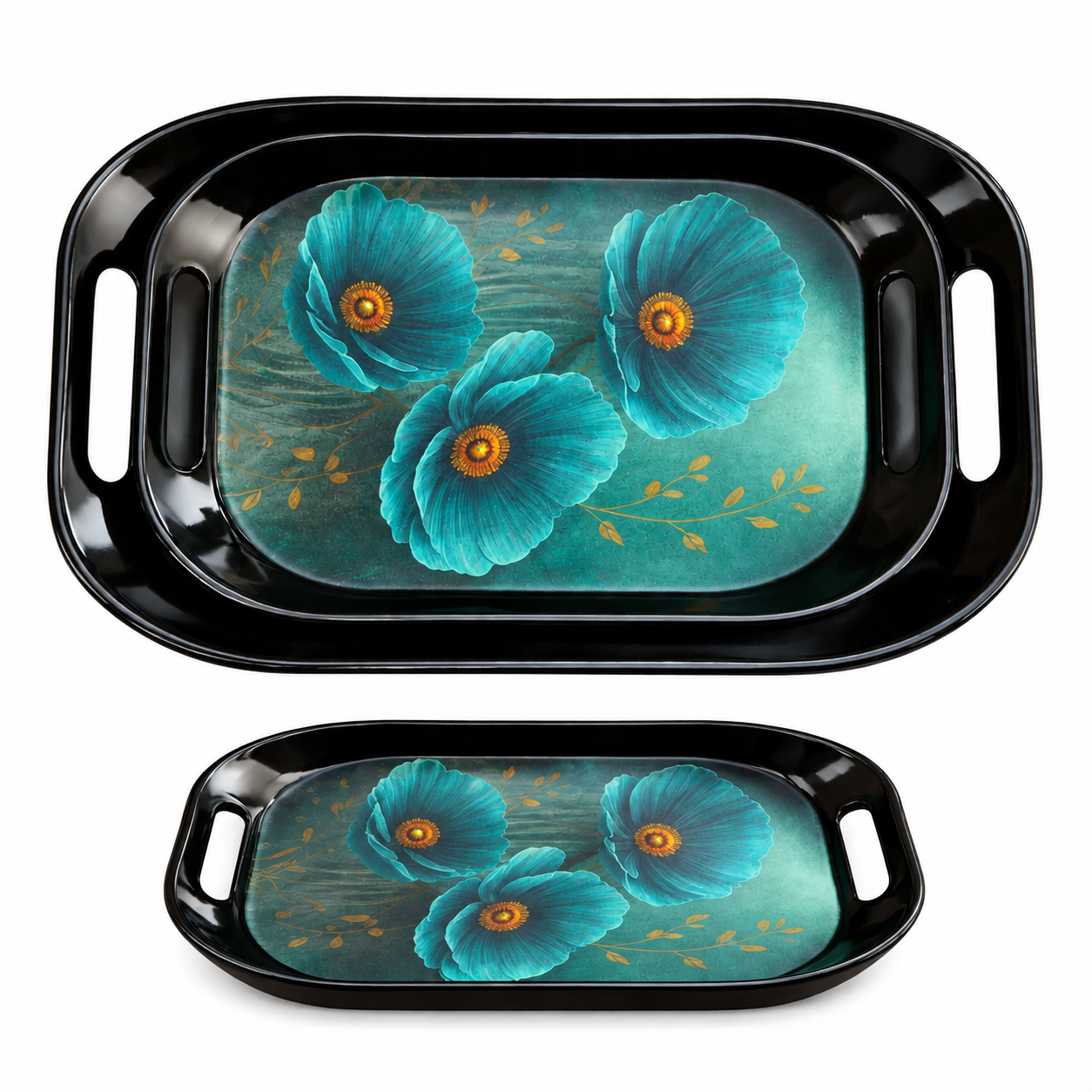 Comfy Homes Durable Multi-Use Premium Printed Rectangular Melamine Serve Ware