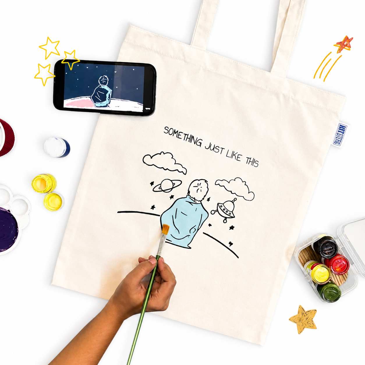 Kitsters DIY Tote Bag Painting Kit