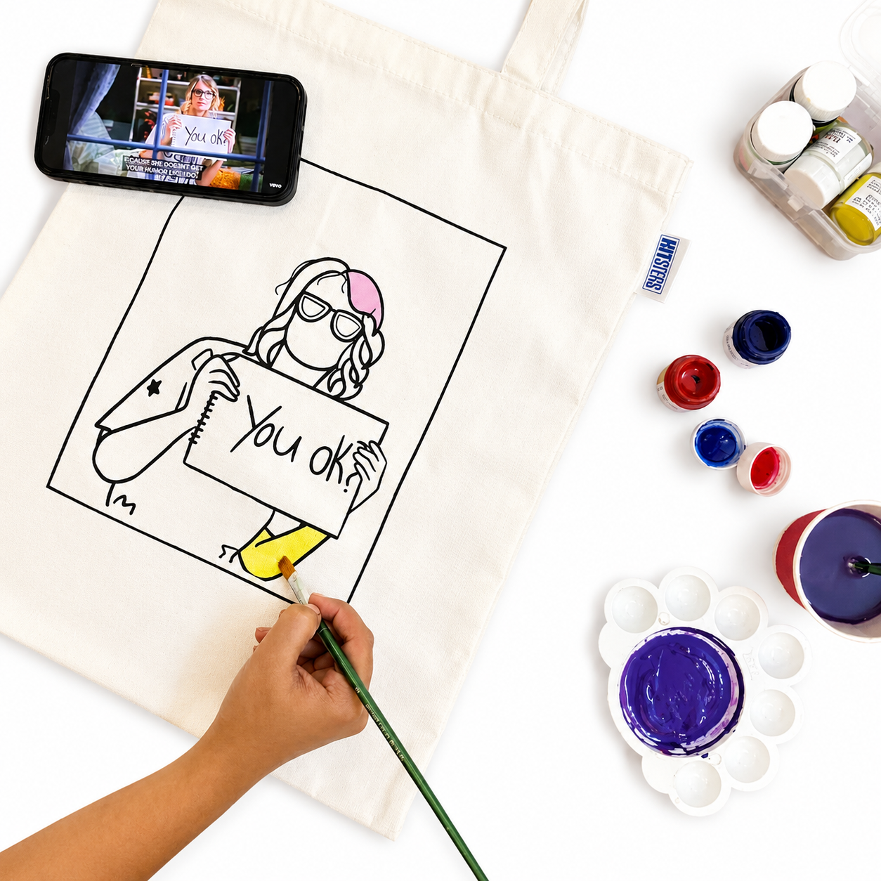 Kitsters DIY Tote Bag Painting Kit