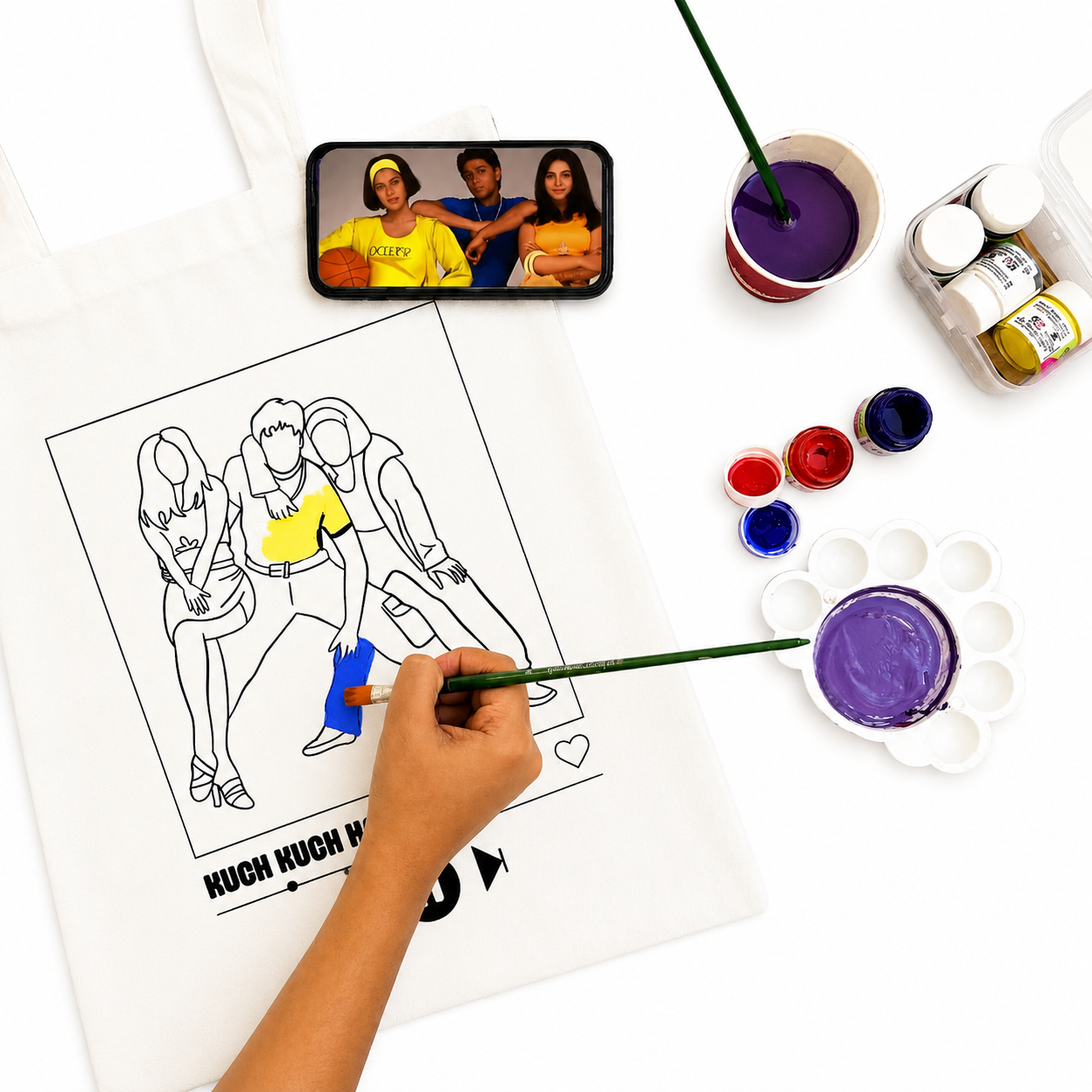 Kitsters DIY Tote Bag Painting Kit