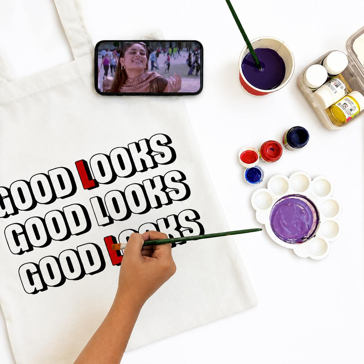 Kitsters DIY Tote Bag Painting Kit