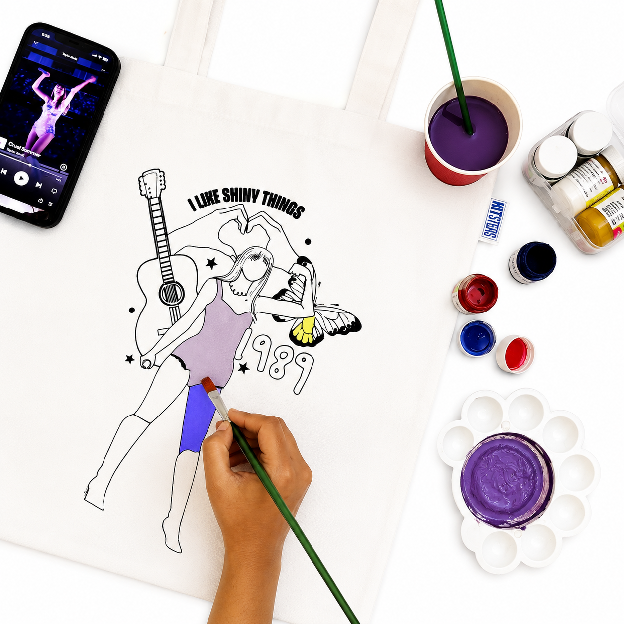 Kitsters DIY Tote Bag Painting Kit