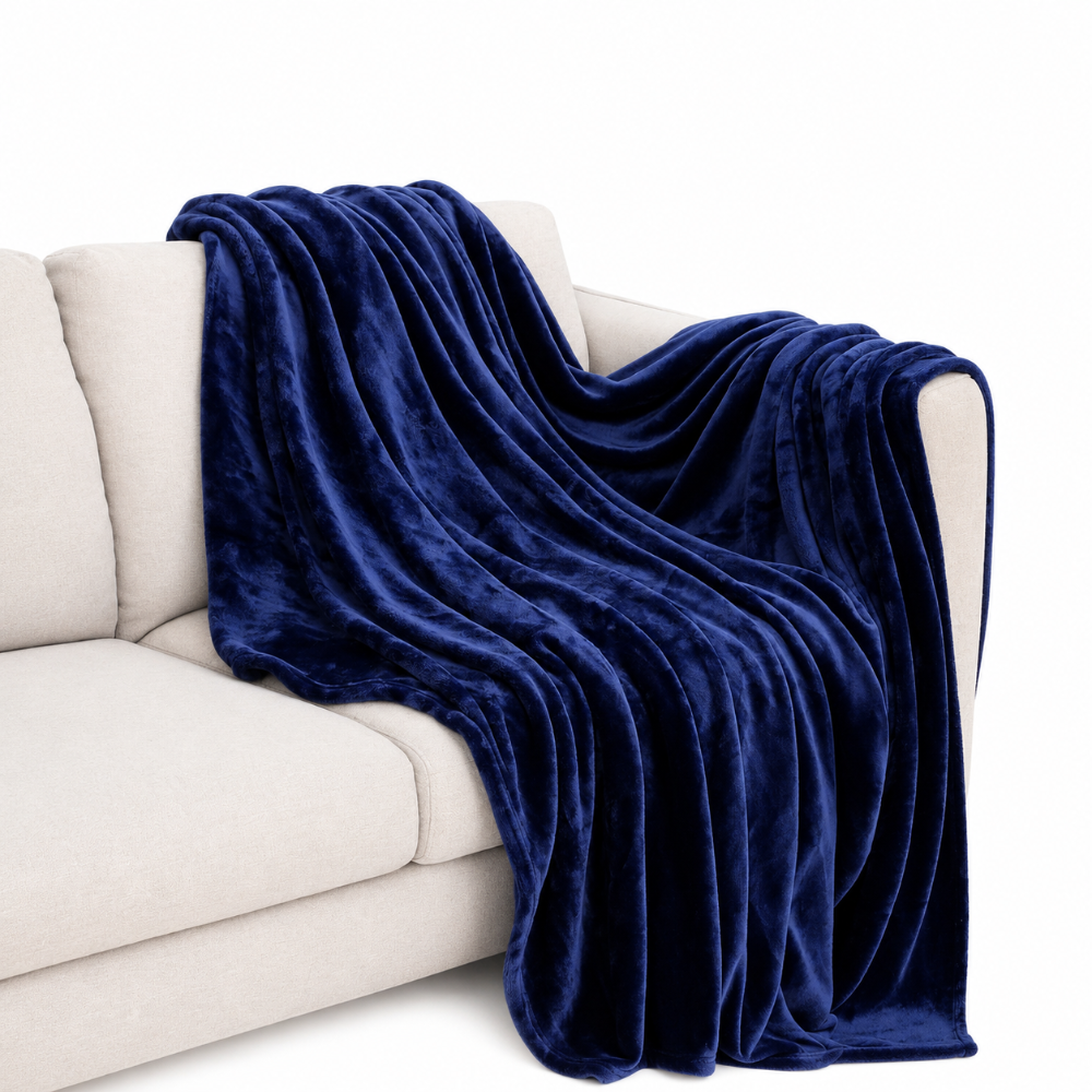 Morado 190 GSM Flannel Super Soft Warm Double Blanket for Winters - 90x90 Inches