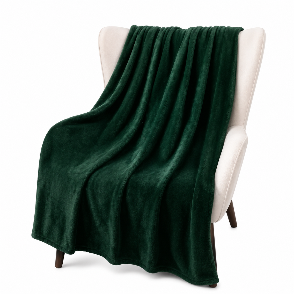 Morado 190 GSM Flannel Super Soft Warm Double Blanket for Winters - 90x90 Inches
