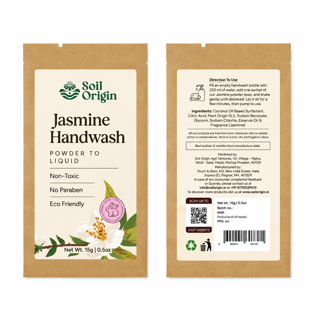 Soil Origin Eco-Friendly Hand & Dishwash Set - Jasmine Handwash & Lime Dishwash
