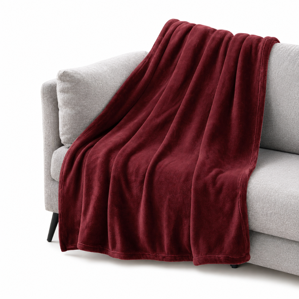 Morado 190 GSM Flannel Super Soft Warm Double Blanket for Winters - 90x90 Inches