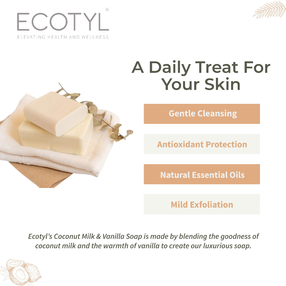Ecotyl Coconut Milk Soap with Vanilla Set of 2