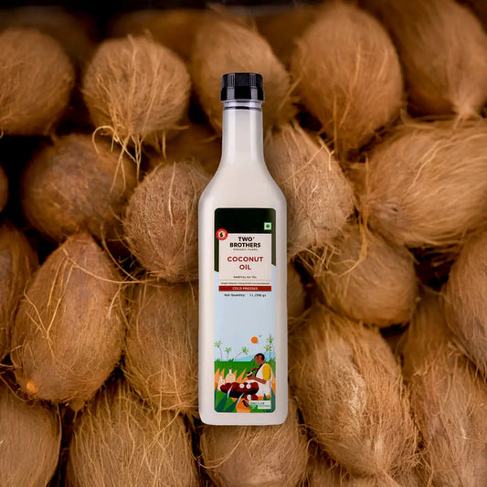 Coconut Oil, Made using farm grown Coconut | Cold-Pressed and Single-Filtered Oil for healthier Cooking | Kacchi Ghani/Mara Chekku, Natural and Unrefined 1 Litre