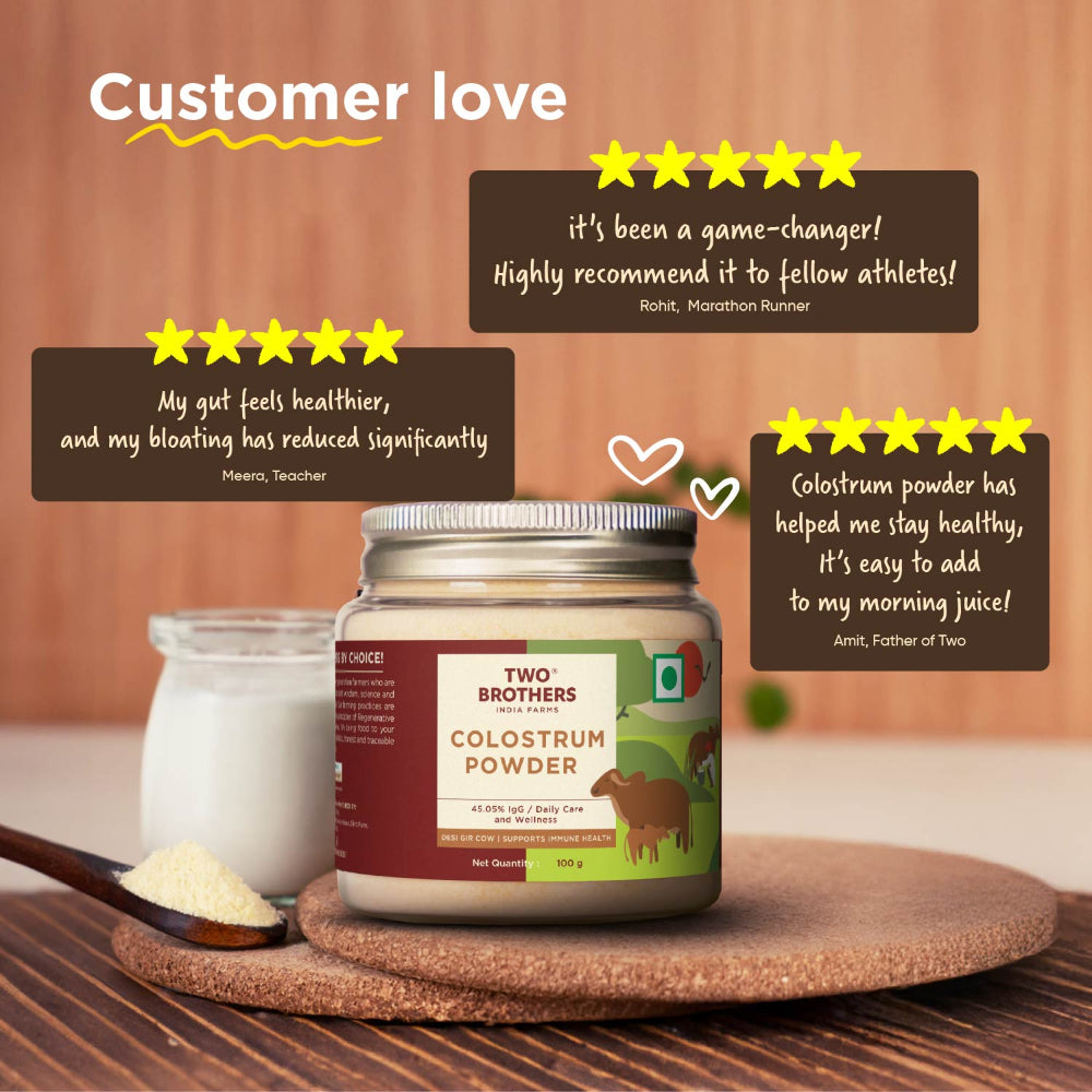 Two Brothers India Farms Colostrum Powder | A2 Cows Colostrum Milk