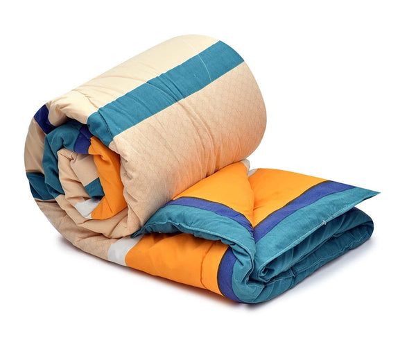 Morado Glace Cotton Printed Reversible AC Comforter/Quilt/Blanket for Double Bed