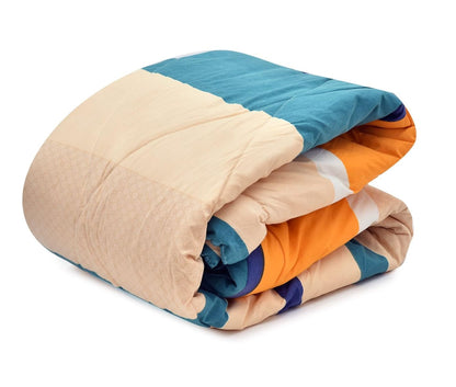 Morado Glace Cotton Printed Reversible AC Comforter/Quilt/Blanket for Double Bed
