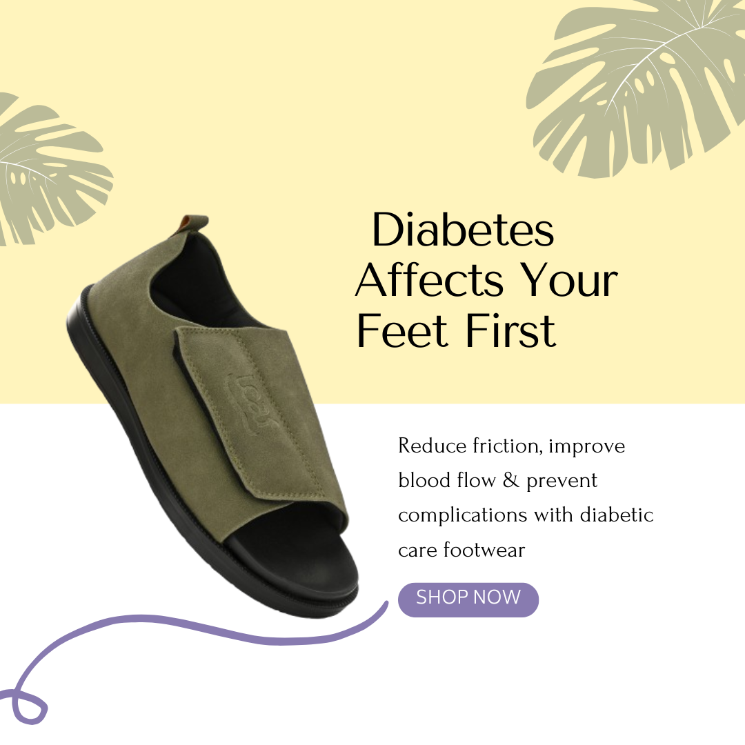 Leaf Ortho Diabetic Comfy-Pro Buddy Sandal for reduction of burning and loss of sensation. 1 Strap