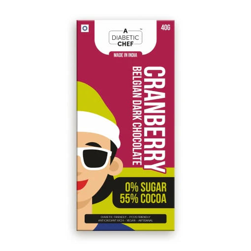 Cranberry Belgian Sugar-Free Dark Chocolate