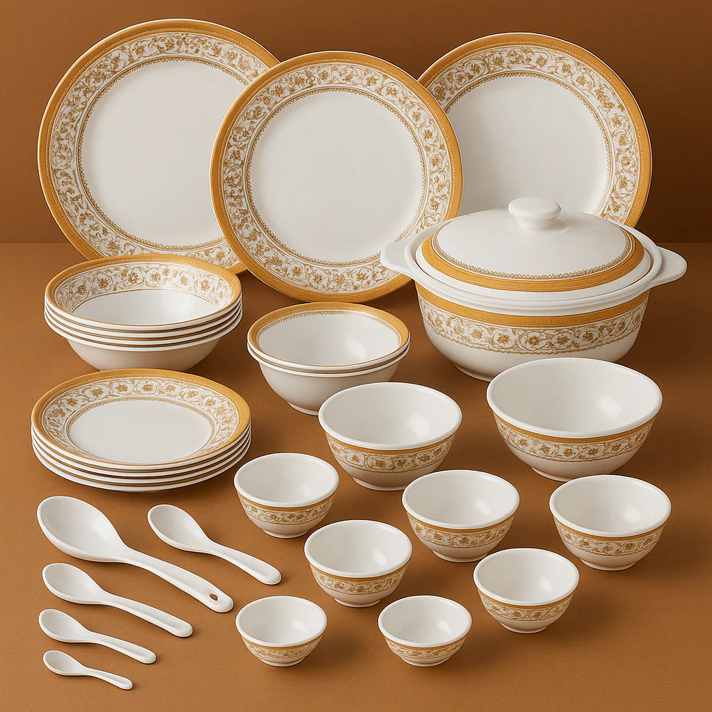 Comfy Homes Round Melamine 41 Pcs Dinner Set
