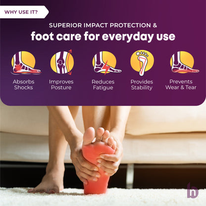 Betterhood Dual Gel Insoles All-Day Comfort Orthotic Gel Shoe Inserts for Men & Women