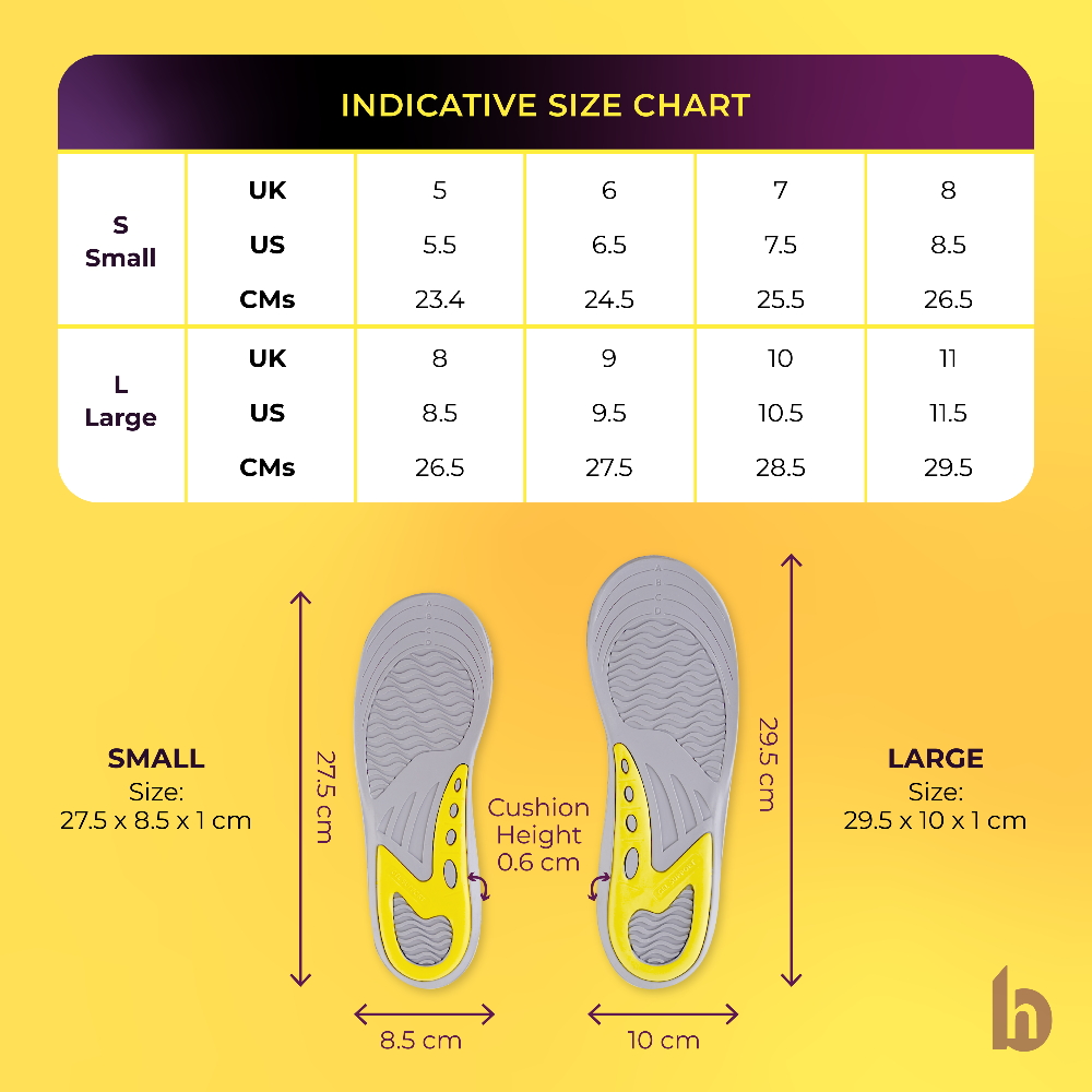 Betterhood Dual Gel Insoles All-Day Comfort Orthotic Gel Shoe Inserts for Men & Women