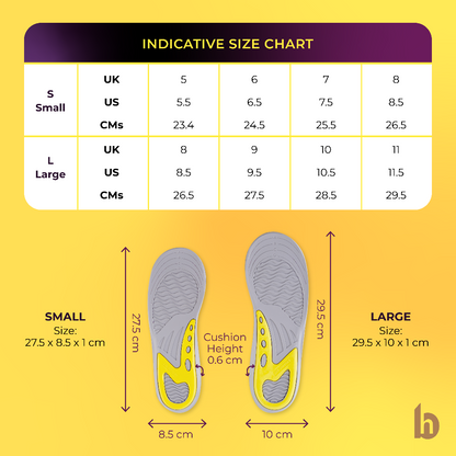 Betterhood Dual Gel Insoles All-Day Comfort Orthotic Gel Shoe Inserts for Men & Women