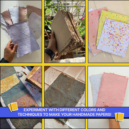 Kitsters DIY COMBO : DIY Handmade Paper Kit & DIY Gel Plate Monoprinting Kit