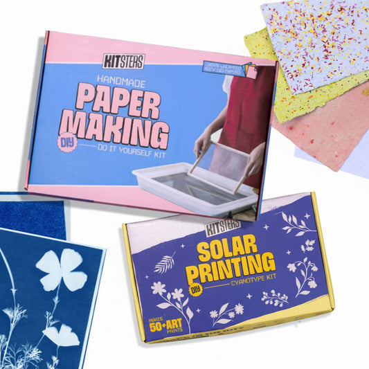 Kitsters DIY COMBO : DIY Handmade Paper Kit & DIY Solar Printing Kit