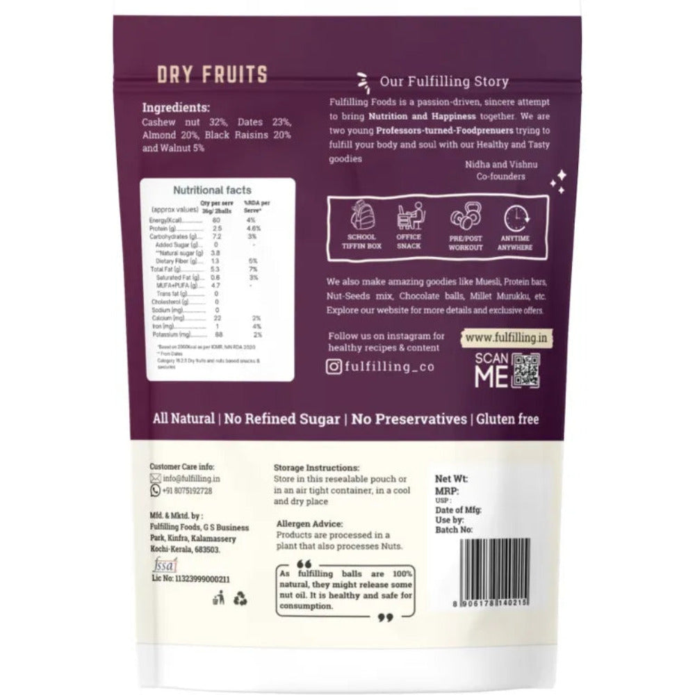 Fulfilling Foods Dry Fruit Energy Balls