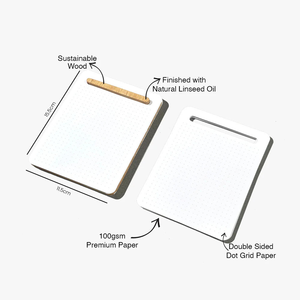 Dophari Refillable Wood Notepad