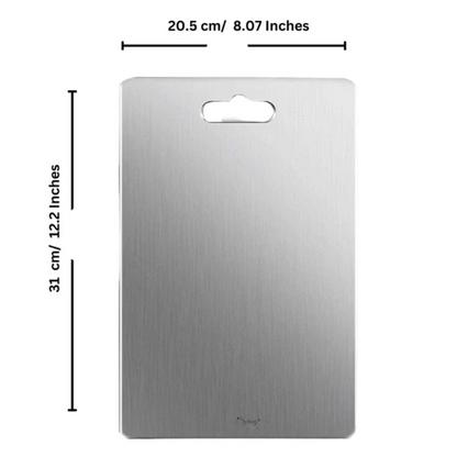 LA' FORTE Stainless Steel Chopping Board and Ultra Sharp Knife Set Combo