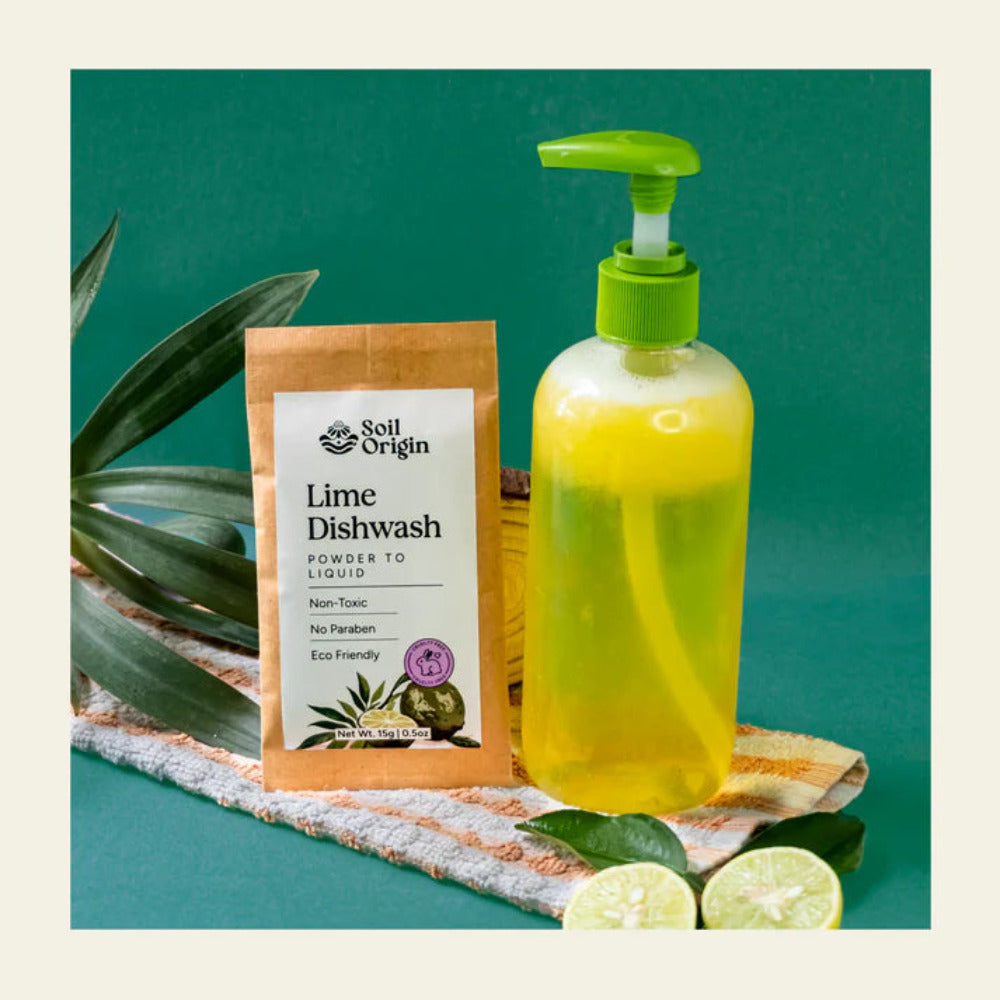 Soil Origin Eco-Friendly Hand & Dishwash Set - Jasmine Handwash & Lime Dishwash