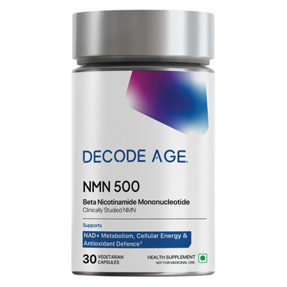 Decode Age NMN Supplement | 99.9% Pure Beta NMN | NAD+ Booster for Energy, Metabolism, Cellular Repair & Skin Health