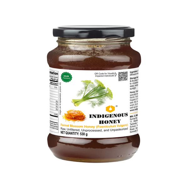 Indigenous Honey Natural Raw Fennel Honey - Unpasteurized, Unfiltered Delight