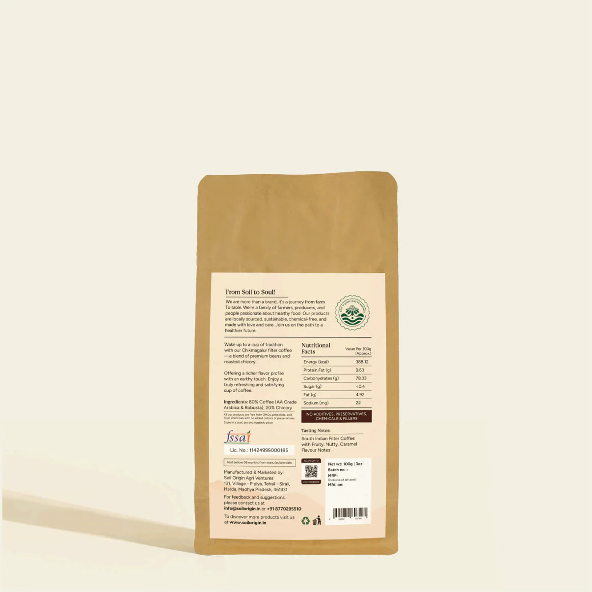 Soil Origin Filter Coffee (Chikmangalur Origin)