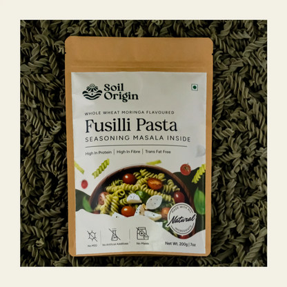 Soil Origin Moringa Wheat Pasta (Seasoning Masala Inside)