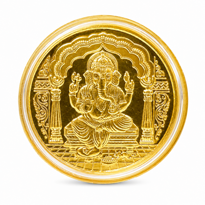Khyaal Divine Collection- 0.5 gms 24KT Gold Lord Ganesha Foil Coin