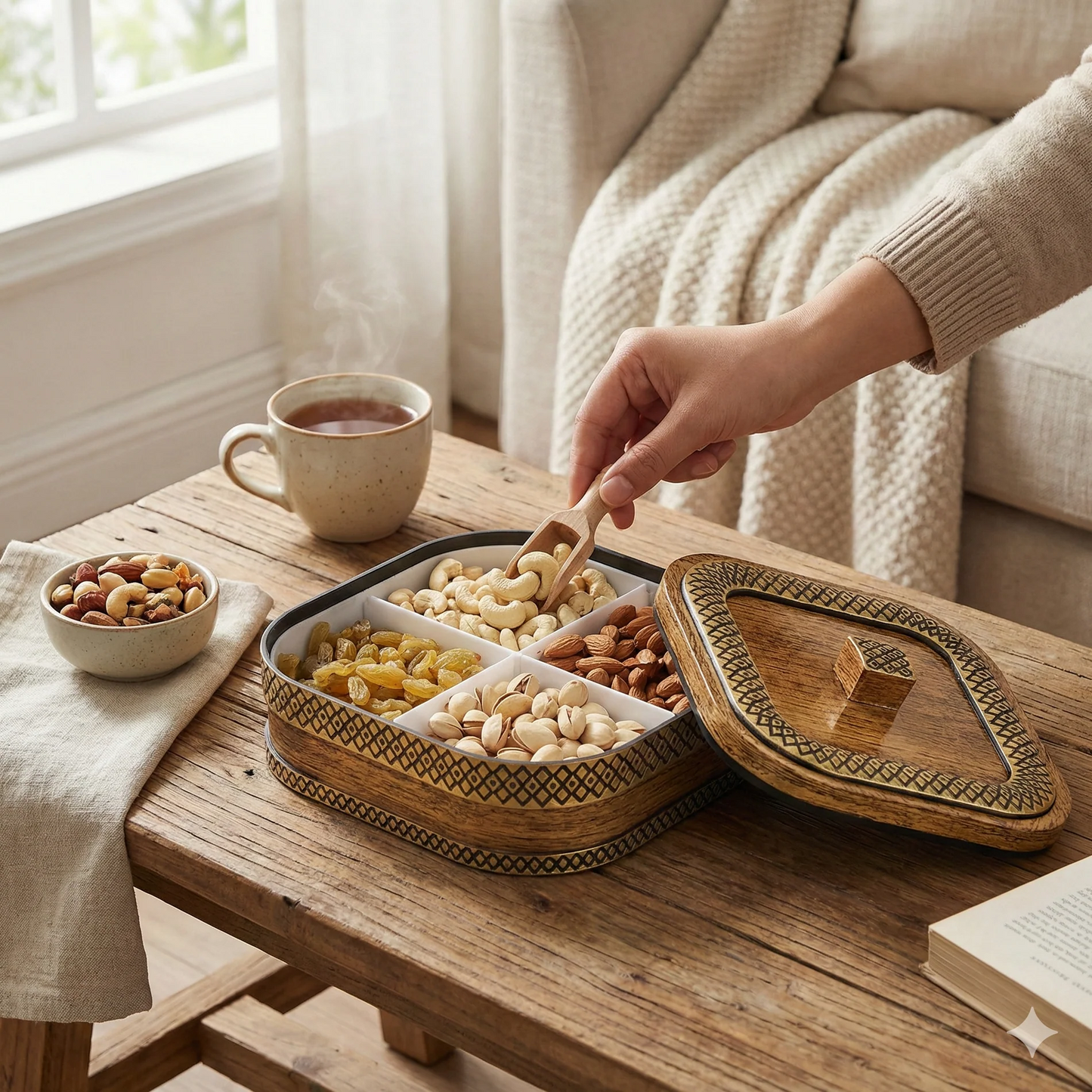 Comfy Homes Revolving Dry Fruit & Snack Storage Box