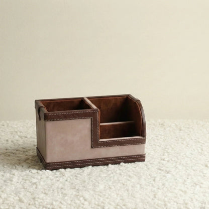 Comfy Homes The Sovereign Multi Tasker Handcrafted Vegan Leather Divided Organizer Cup