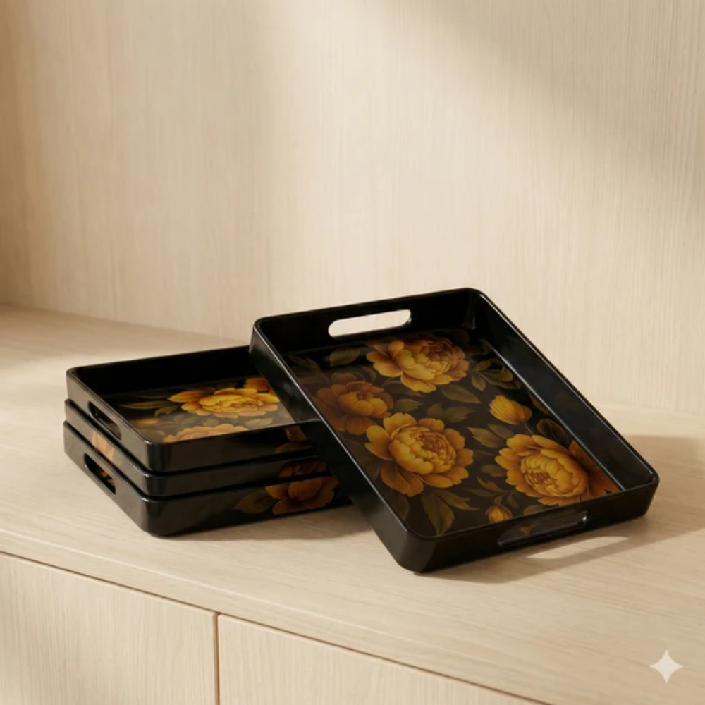 Comfy Homes Durable Multi-Use Premium Printed Rectangular Melamine Serve Ware