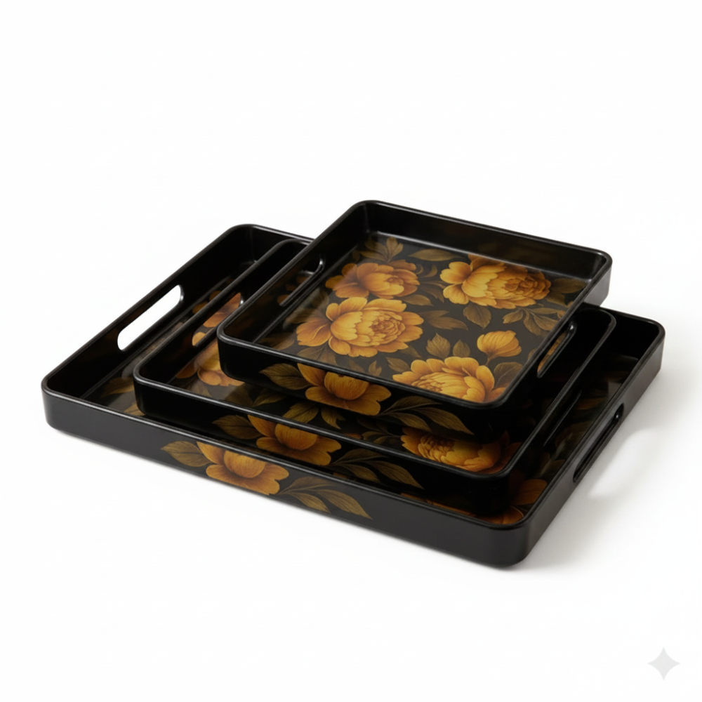 Comfy Homes Durable Multi-Use Premium Printed Rectangular Melamine Serve Ware