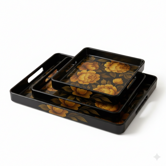 Comfy Homes Durable Multi-Use Premium Printed Rectangular Melamine Serve Ware