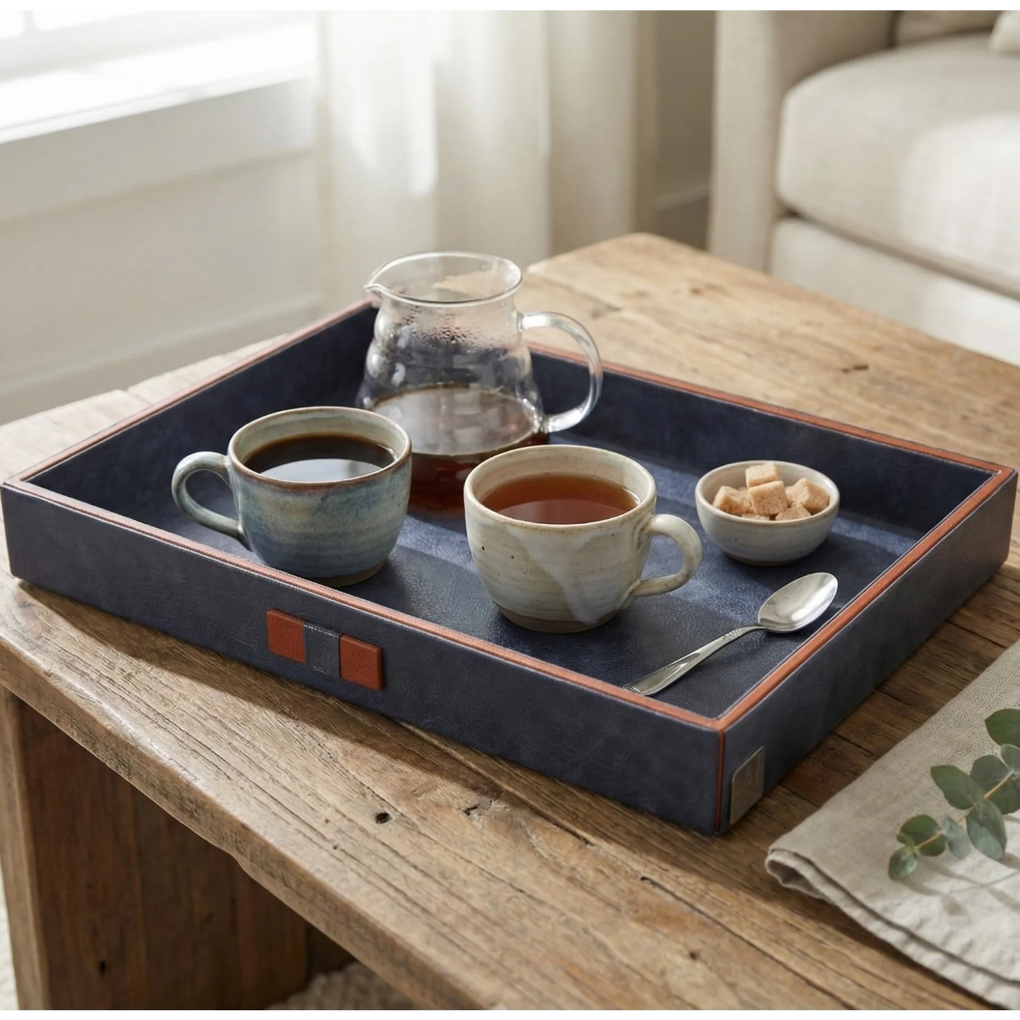 Comfy Homes The Infinite Use Tray: Premium Handcrafted Vegan Leather Organizer