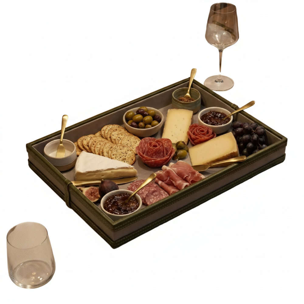 Comfy Homes The Infinite Use Tray Premium Handcrafted Vegan Leather Organizer