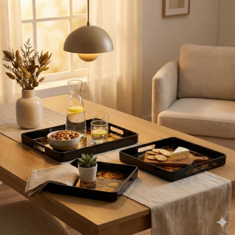 Comfy Homes Durable Multi-Use Premium Printed Rectangular Melamine Serve Ware