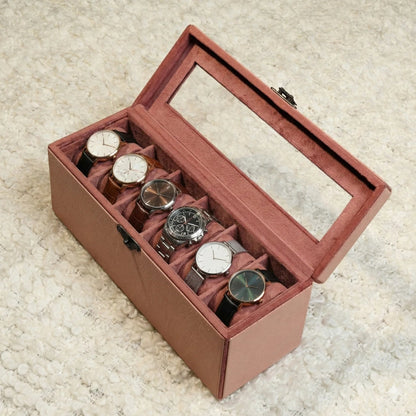 Comfy Homes The Sovereign Collection: Premium Vegan Leather Watch & Bangle Organizer