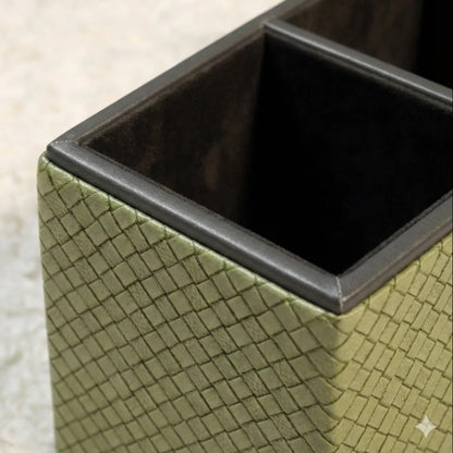 Comfy Homes The Sovereign Multi Tasker Handcrafted Vegan Leather Divided Organizer Cup