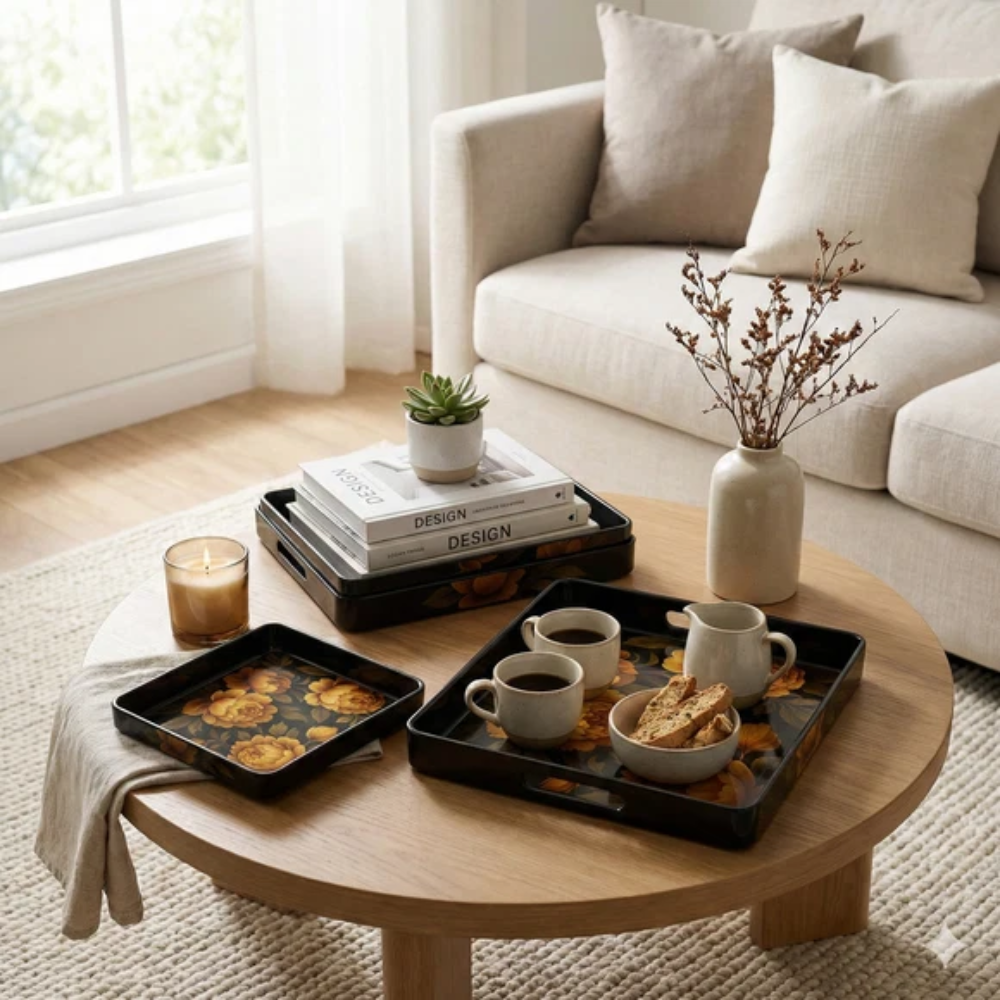Comfy Homes Durable Multi-Use Premium Printed Rectangular Melamine Serve Ware