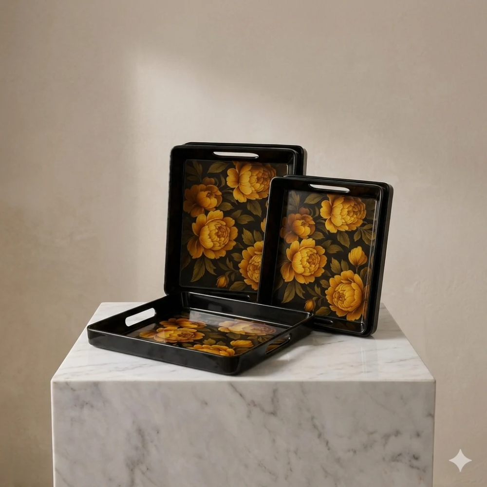 Comfy Homes Durable Multi-Use Premium Printed Rectangular Melamine Serve Ware