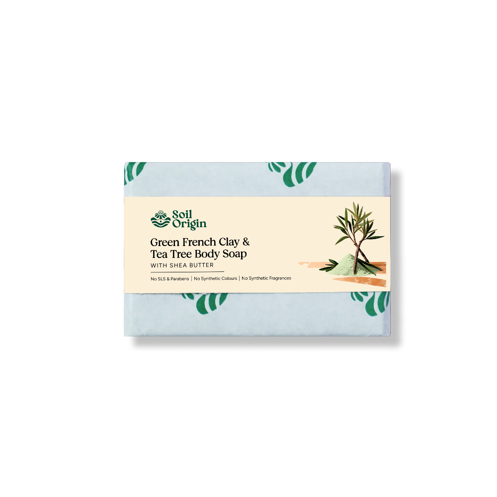 Soil Origin Green French Clay & Tea Tree Body Soap With Shea Butter
