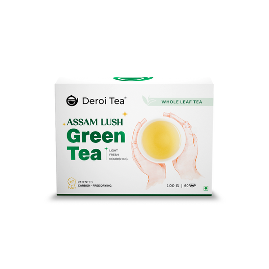 Deroi Tea Assam Lush Green Tea (Loose Leaf Tea - Bitterless)